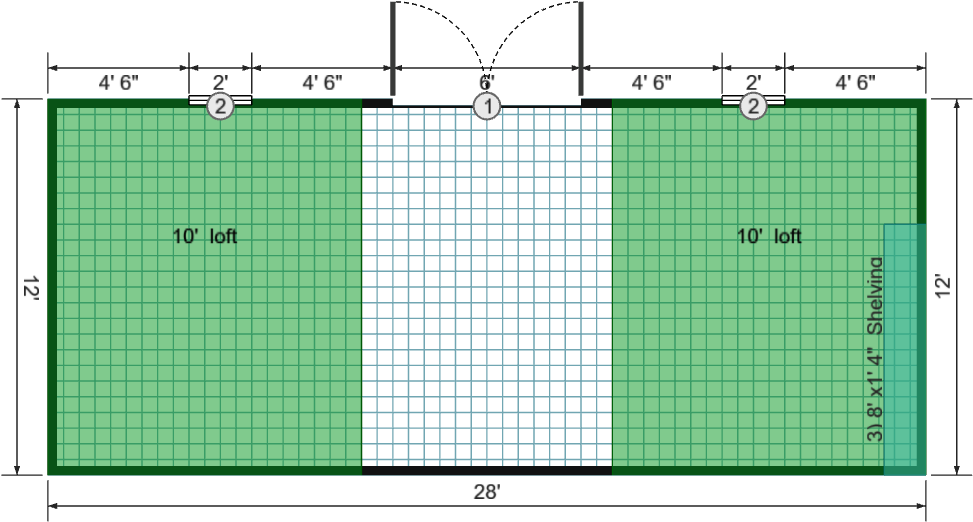 12x28 Lofted Barn Max - View 3