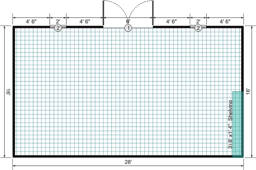 16x28 Garden Shed Max - View 3