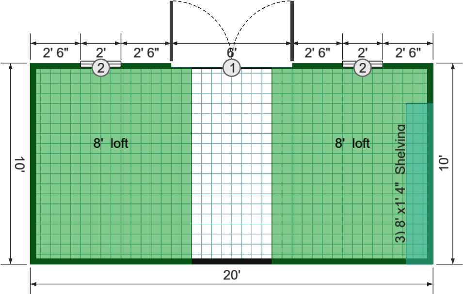 10x20 Lofted Barn Max - View 3