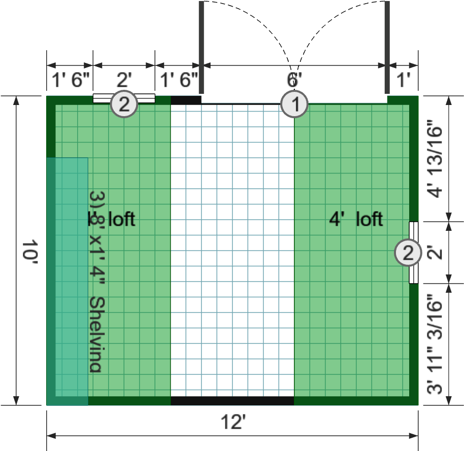 10x12 Lofted Barn Max - View 2