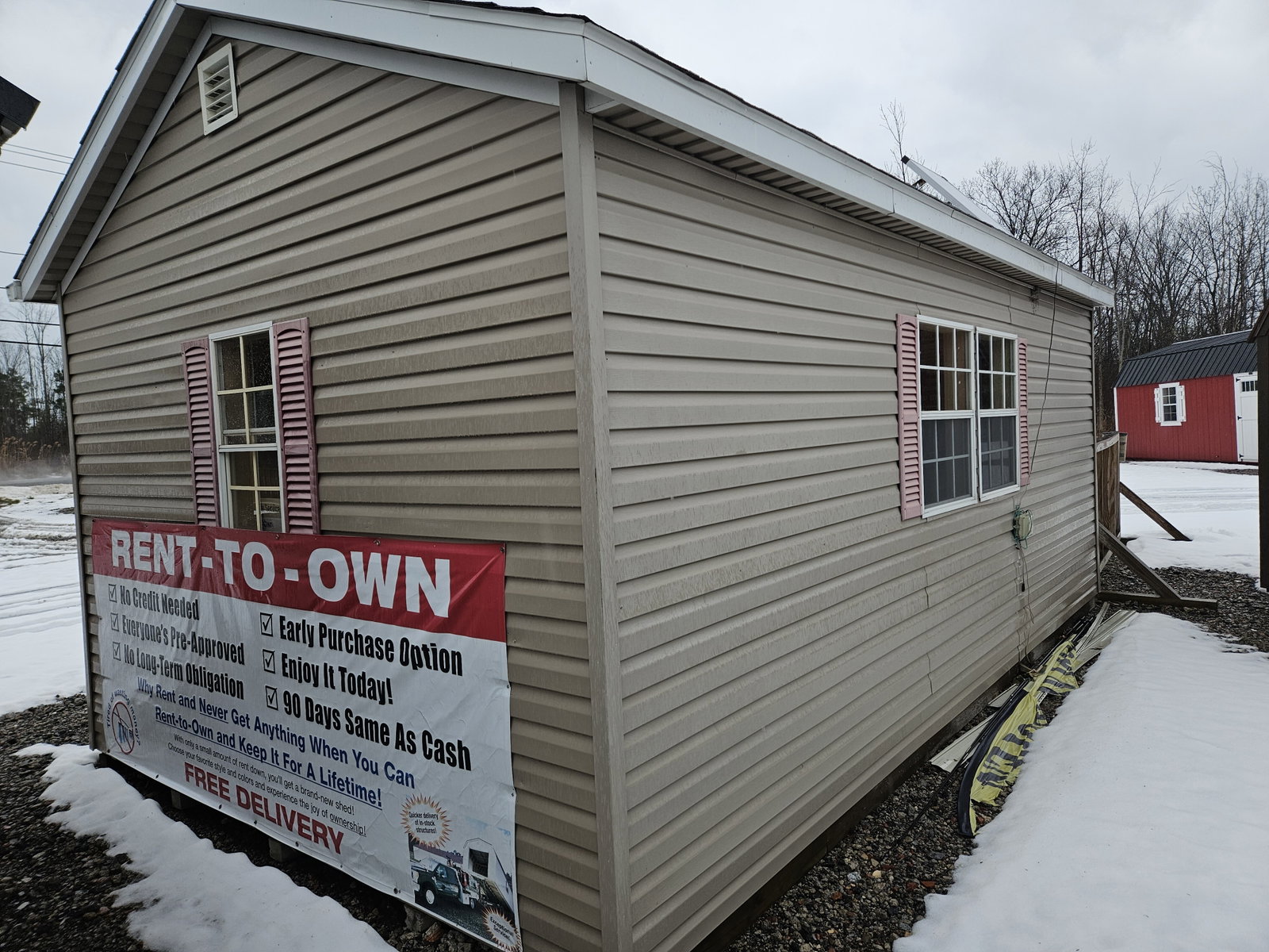 12x20 Vinyl Deluxe Gable Cottage - View 8