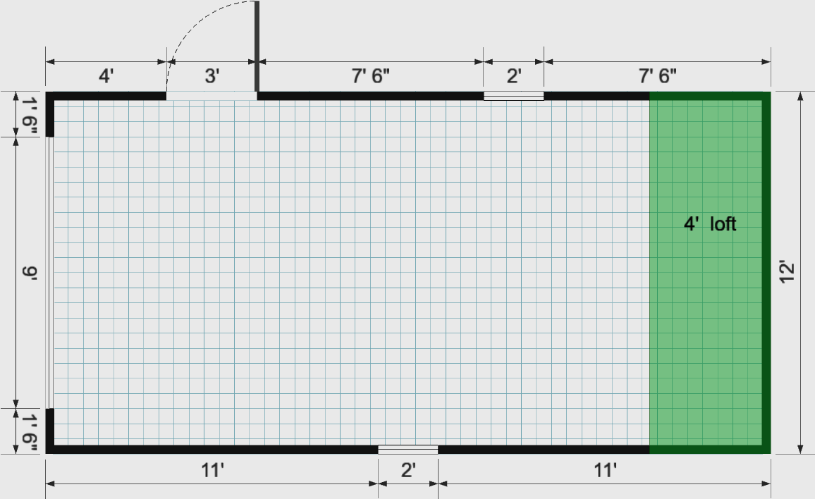 12x24 Vinyl Deluxe Gambrel Garage - View 5