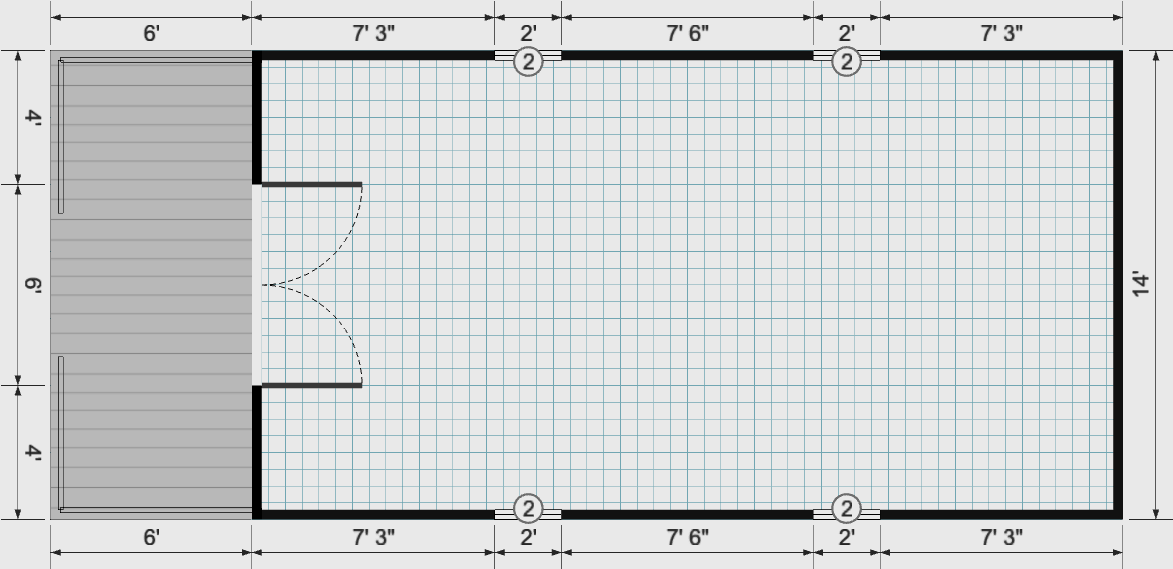 14x32 Vinyl Deluxe Gable Cottage - View 4
