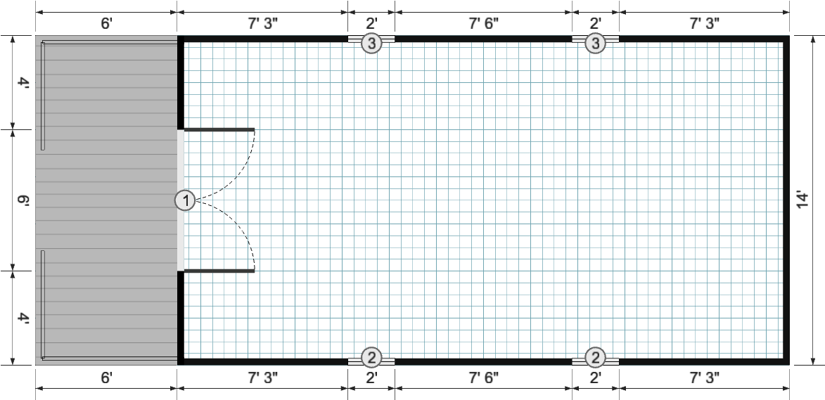 14x32 Vinyl Deluxe Gable Cottage - View 9