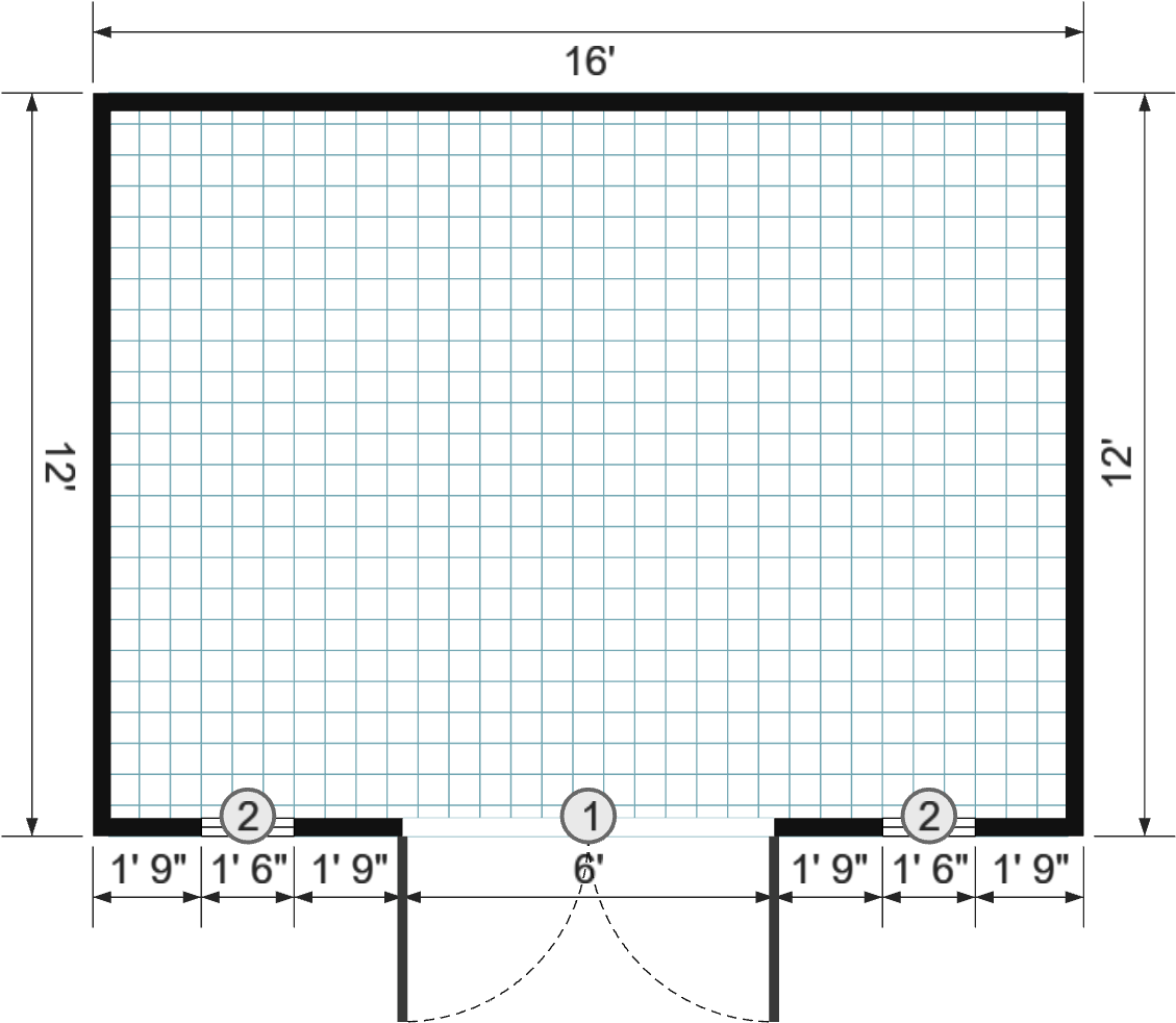 12x16 Deluxe Gable Cottage - View 4