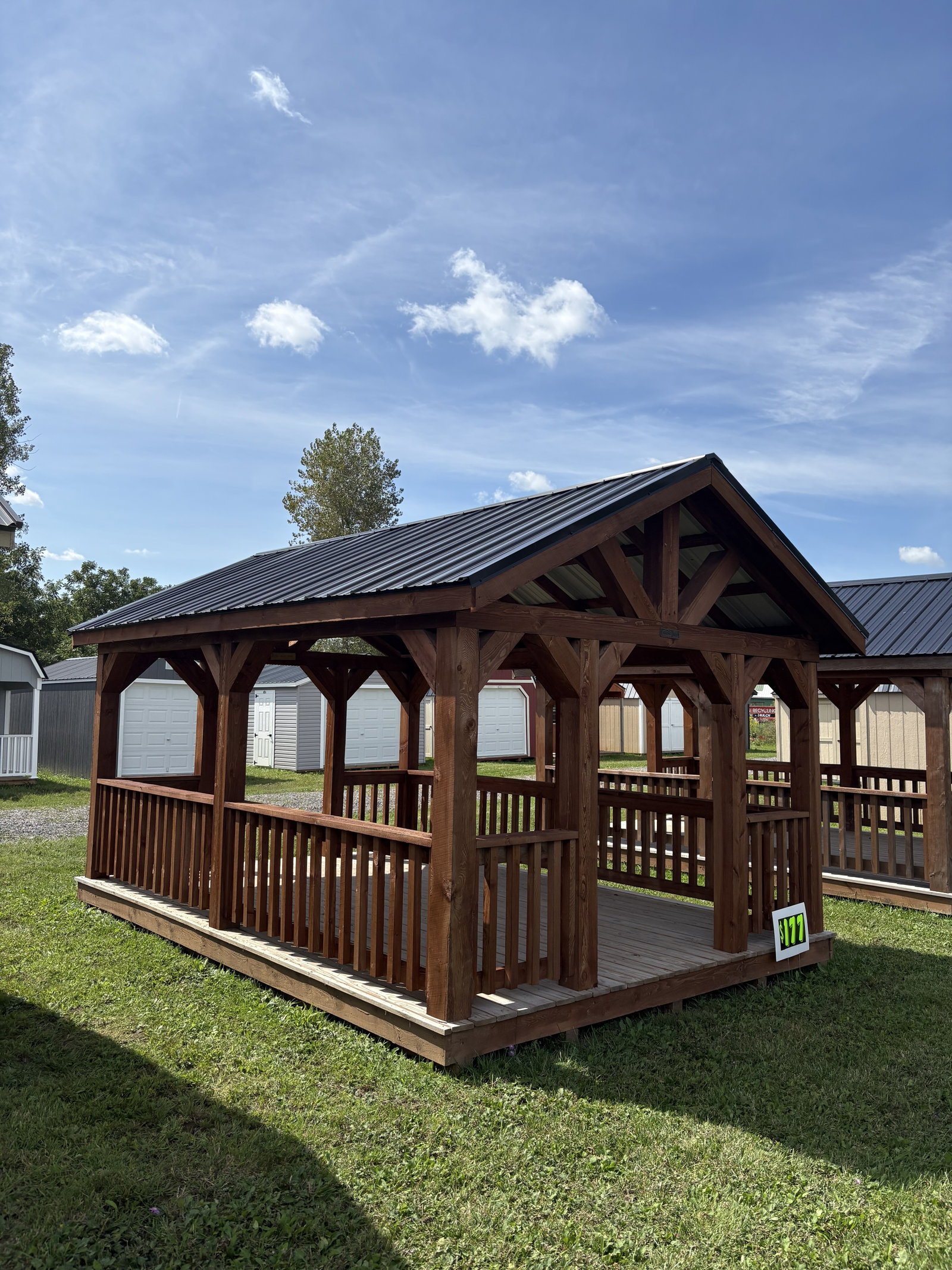 12x16 Rustic Pavilion - (No Warranty)