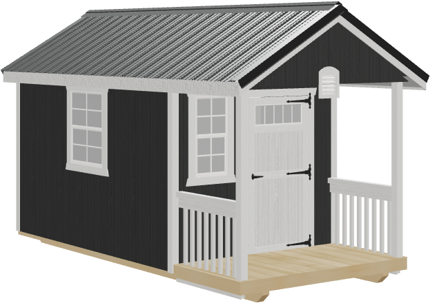 USED: 8x16 Deluxe Gable Cottage 