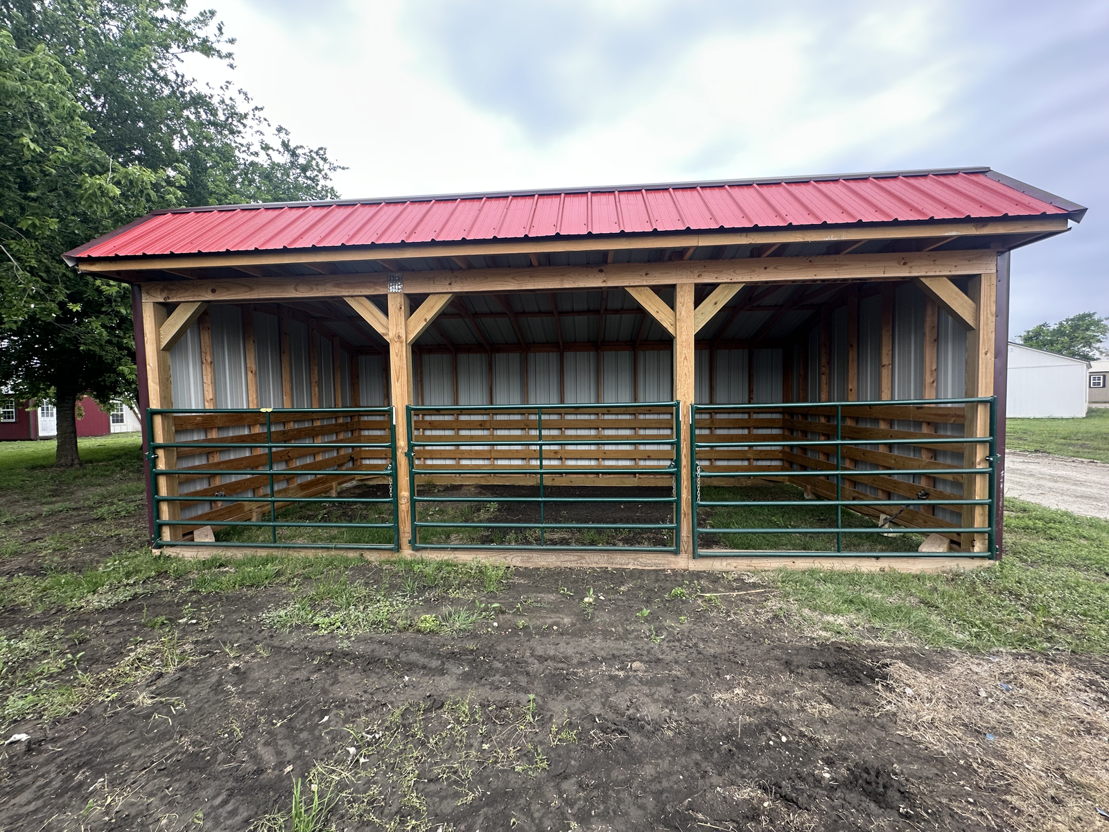 Used 12x24 animal shelter from Eagle Ridge Barn Builders