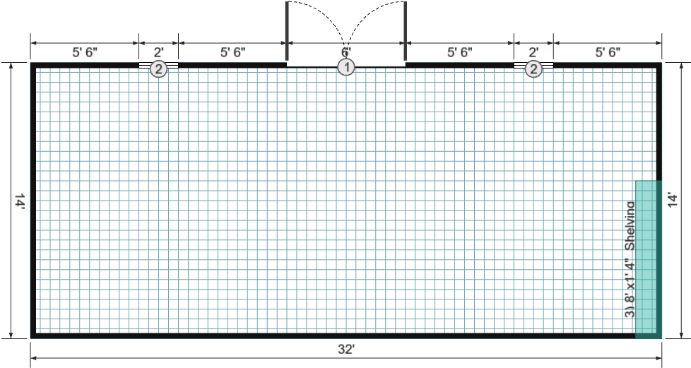 14x32x8 Garden Shed Max - View 6