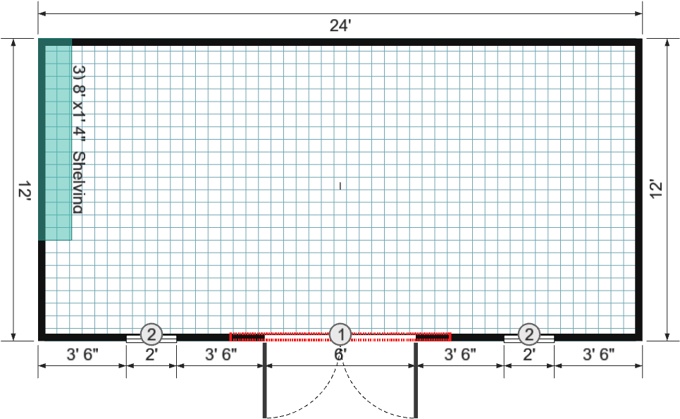 12x24x8 Garden Shed Max - View 6