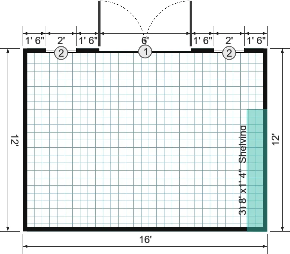 12x16x8 Garden Shed Max - View 6