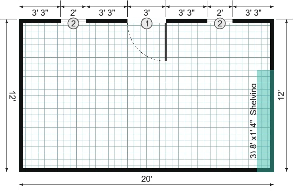 12x20x8 Garden Shed Max - View 6