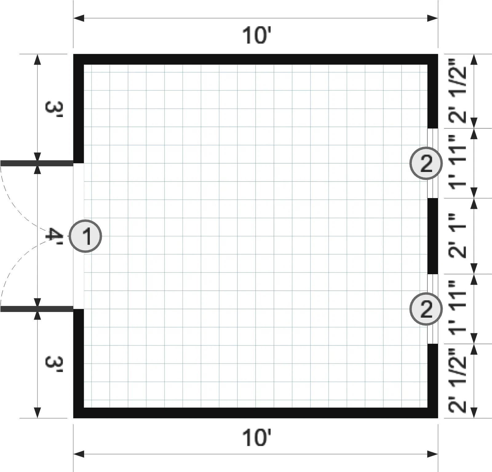 10x10x4 Frontier Barn - View 3