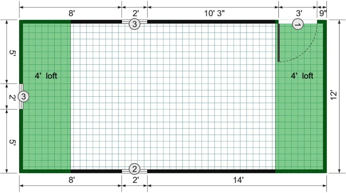 USED: 12x24 Deluxe Gambrel Loft Barn - View 2