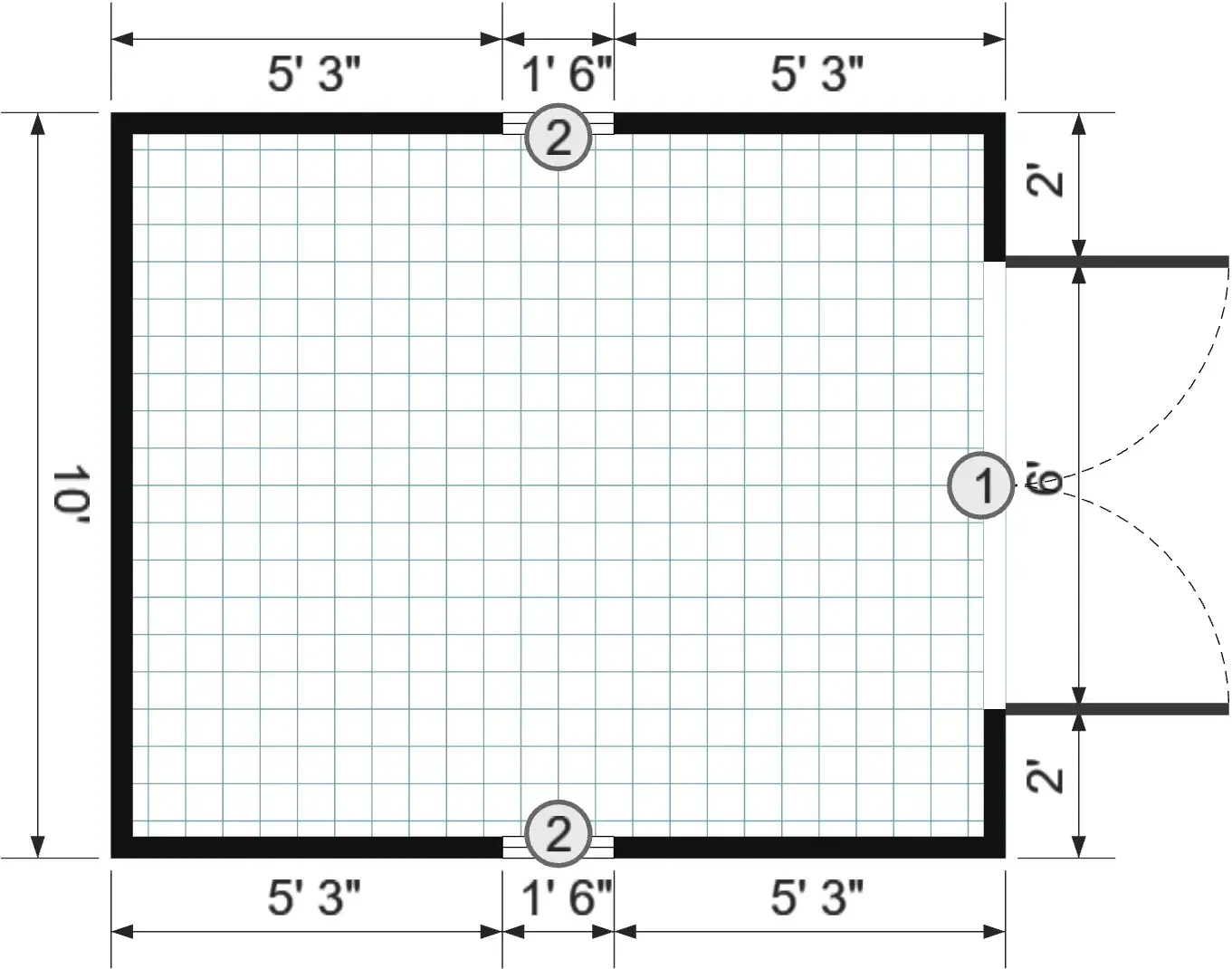 10x12 Deluxe Gable Cottage - View 5