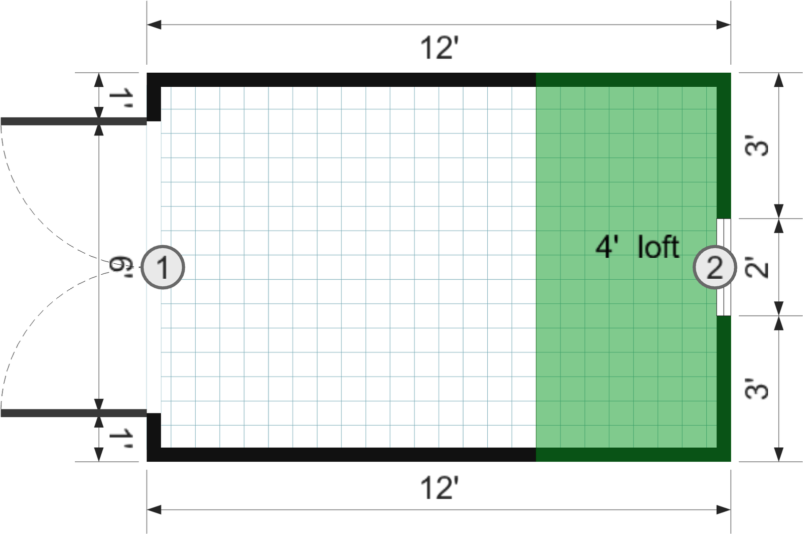 8x12 Better Lofted Barn - (No Warranty) - View 2