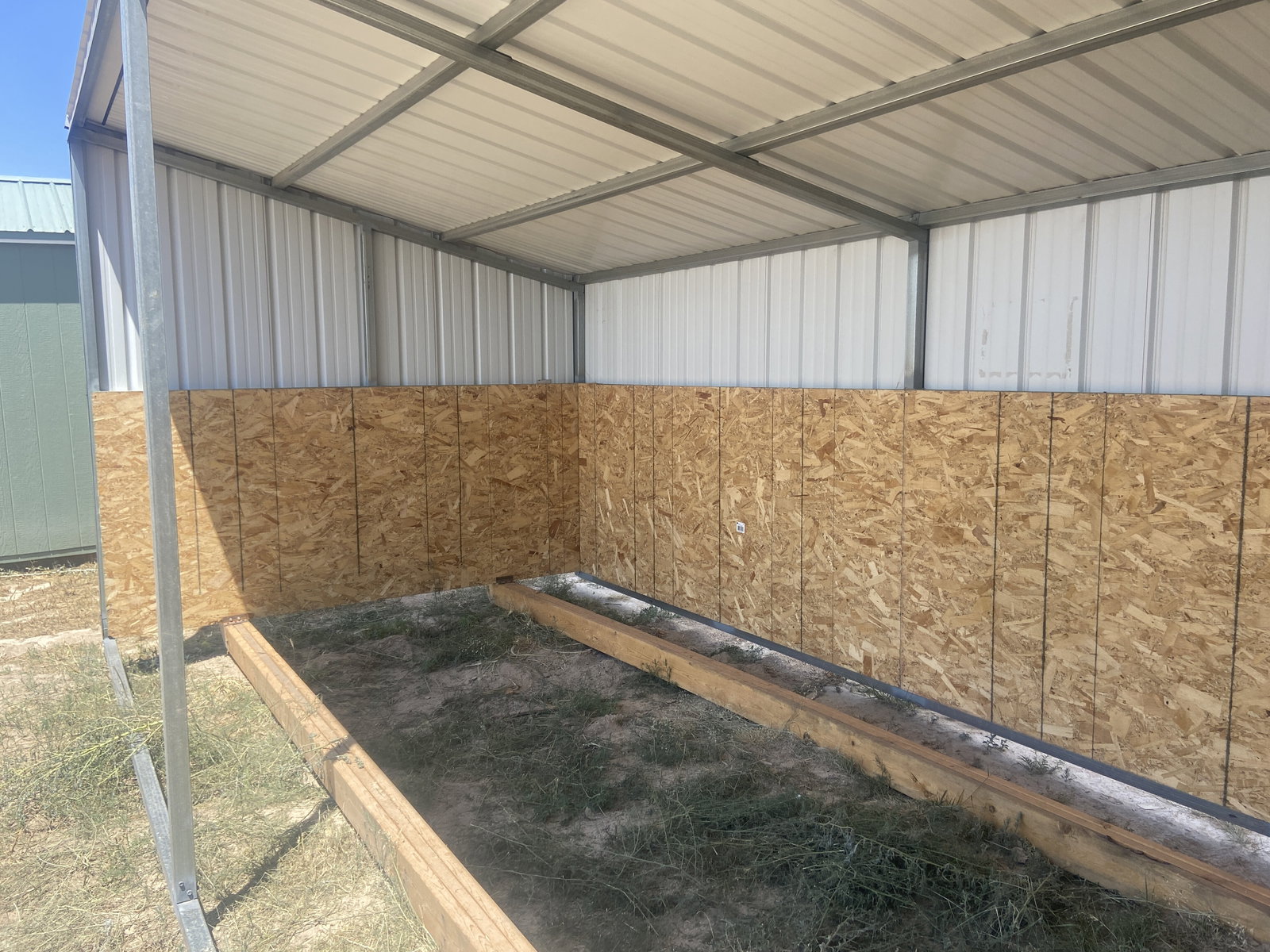 9x18x6 Metal Loafing Shed - View 2