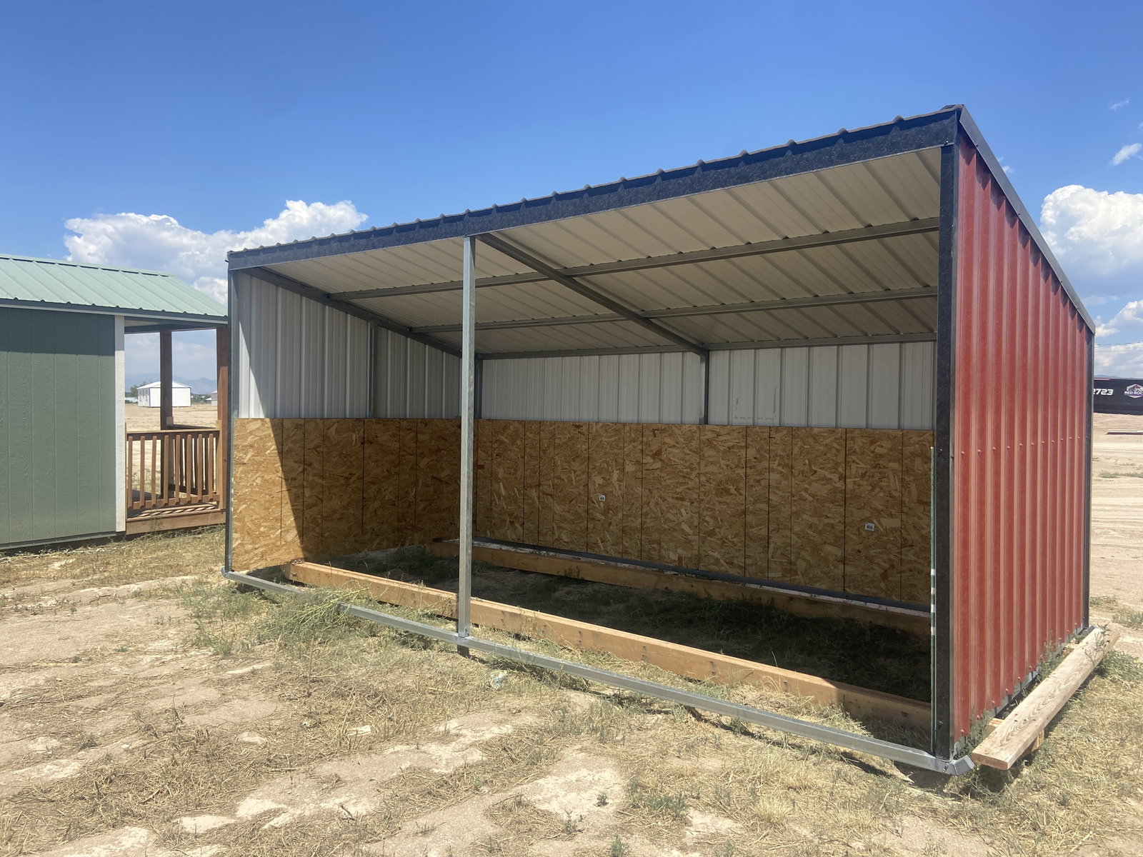 9x18x6 Metal Loafing Shed - View 3