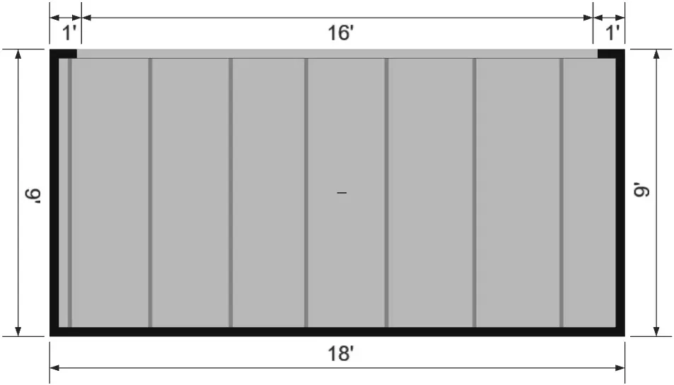 9x18x6 Metal Loafing Shed - View 4
