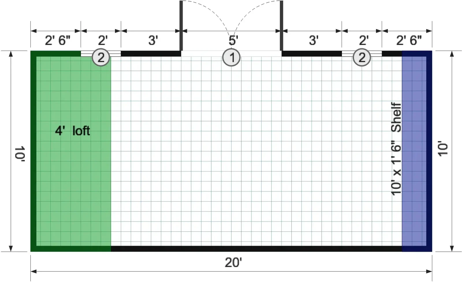 10x20x7 Frontier Barn - View 7