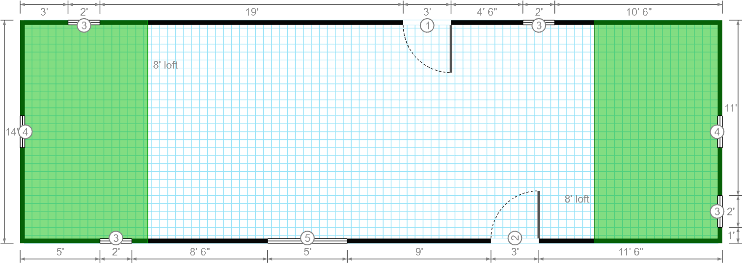 USED: 14x44x7 Side Lofted Barn - View 9